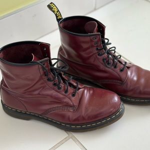 Doc Marten’s 8-eye boots. About 5 years old. Lightly worn.